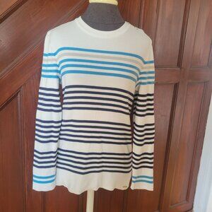 Striped Saint James Womens Sweater Shoulder Buttons 6